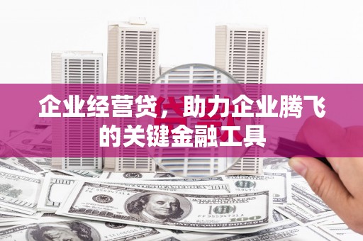 东昌企业经营贷，助力企业腾飞的关键金融工具