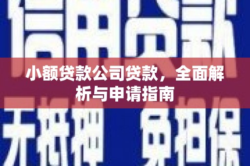 东昌小额贷款公司贷款，全面解析与申请指南