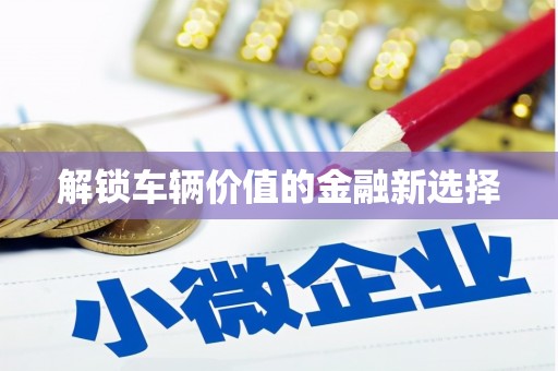 东昌解锁车辆价值的金融新选择