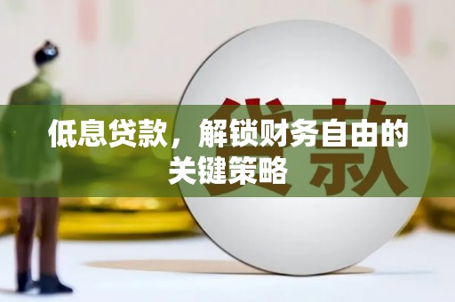 东昌低息贷款，解锁财务自由的关键策略