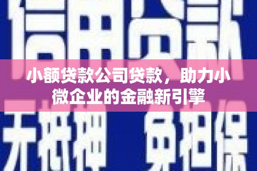 东昌小额贷款公司贷款，助力小微企业的金融新引擎