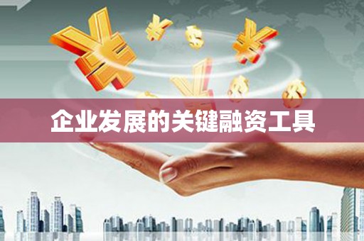 东昌企业发展的关键融资工具