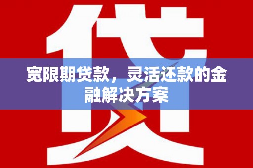 东昌宽限期贷款，灵活还款的金融解决方案
