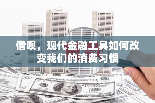 东昌借呗，现代金融工具如何改变我们的消费习惯