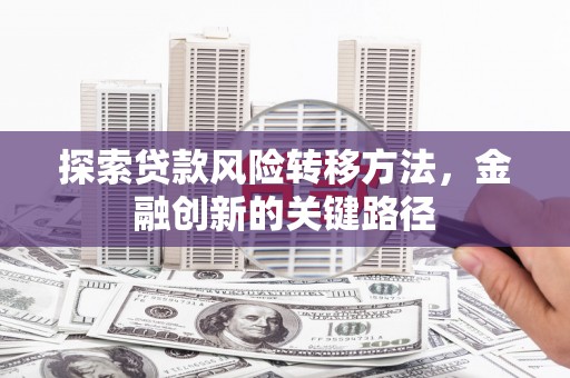 东昌探索贷款风险转移方法，金融创新的关键路径