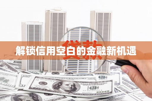 东昌解锁信用空白的金融新机遇